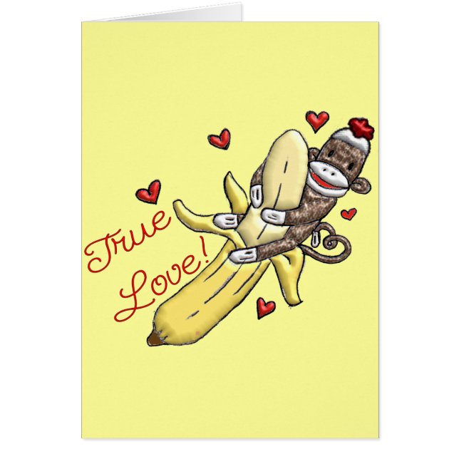 Cartão Merchandise do Namorados de macacos-meias (Frente)