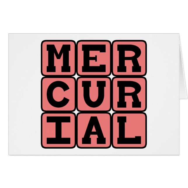 Cartão Mercurial, Súbito e Imprevisível (Frente Horizontal)