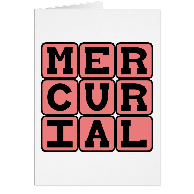 Cartão Mercurial, Súbito e Imprevisível (Frente)