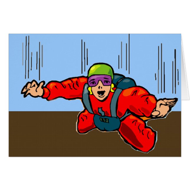 Cartão Mergulhador do céu (Frente Horizontal)