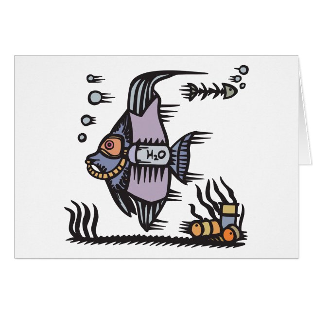 Cartão MERGULHADOR engraçado (Frente Horizontal)