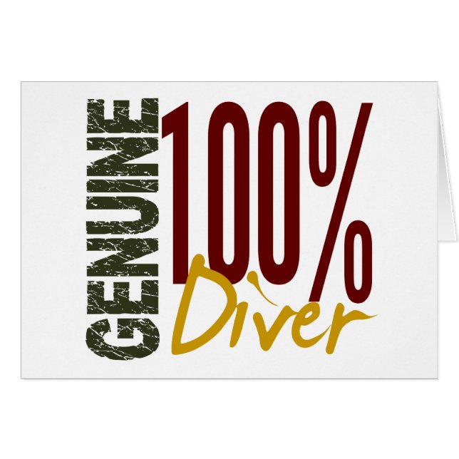 Cartão Mergulhador genuíno (Frente Horizontal)