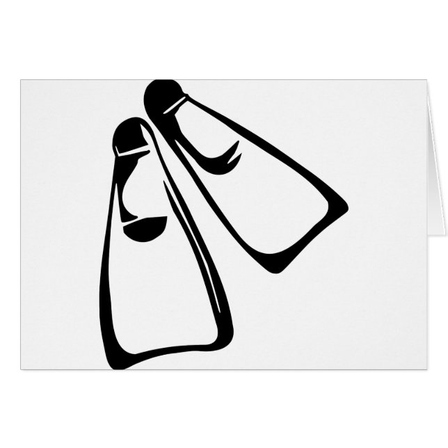 Cartão Mergulho - aletas (Frente Horizontal)