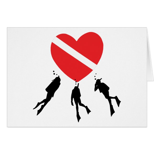 Cartão Mergulho autónomo do amor (Frente Horizontal)