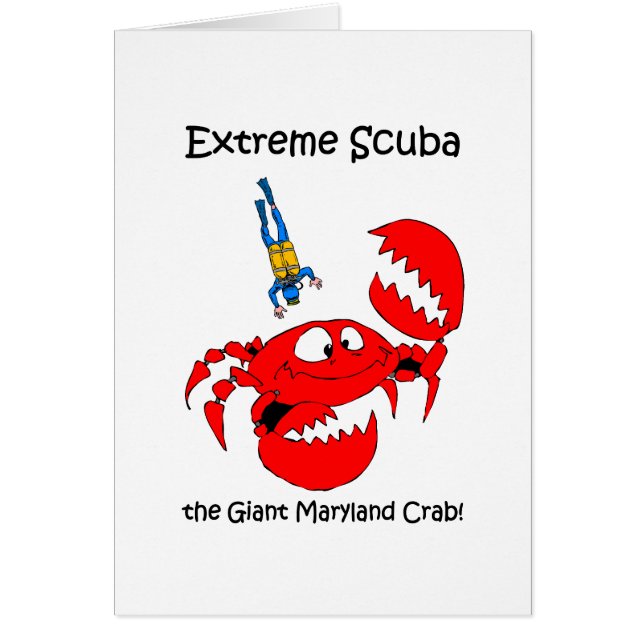 Cartão Mergulho autónomo engraçado (Frente)