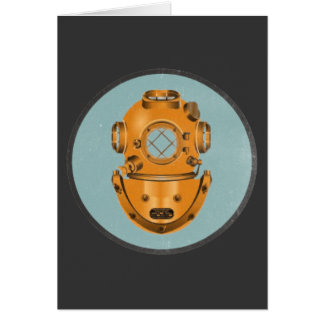 Cartão Mergulho Bell do vintage