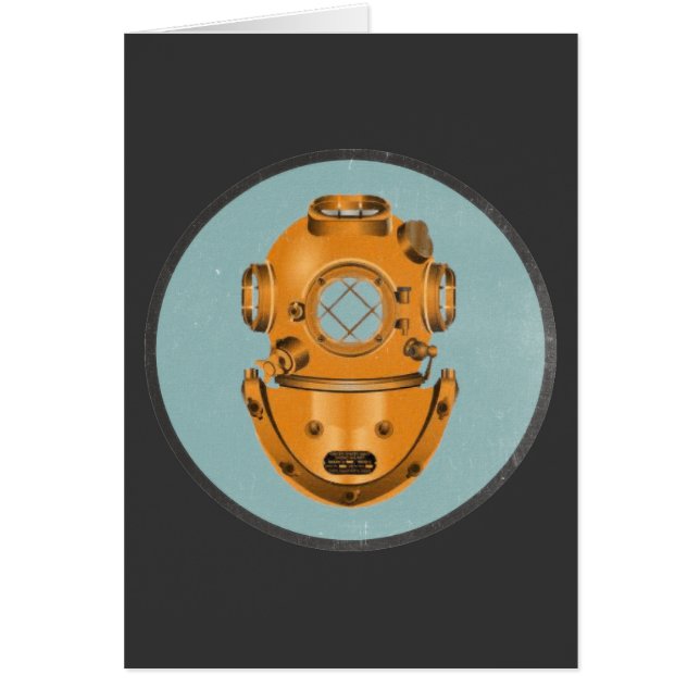 Cartão Mergulho Bell do vintage (Frente)