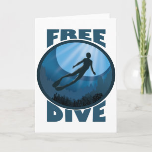 Cartão Mergulho Livre - O Oceano Está Chamando De Freediv
