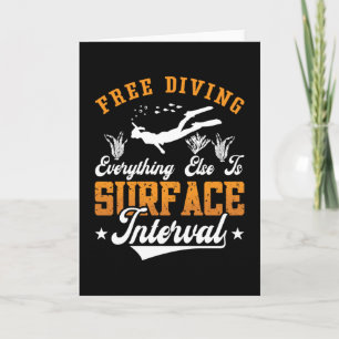Cartão Mergulho Livre Tudo O Resto É Freediver Do Oceano