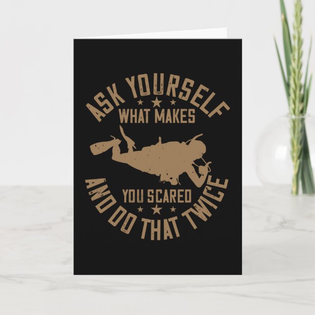 Cartão Mergulho - O Que Faz Você Assustar E Repetir (Frente)