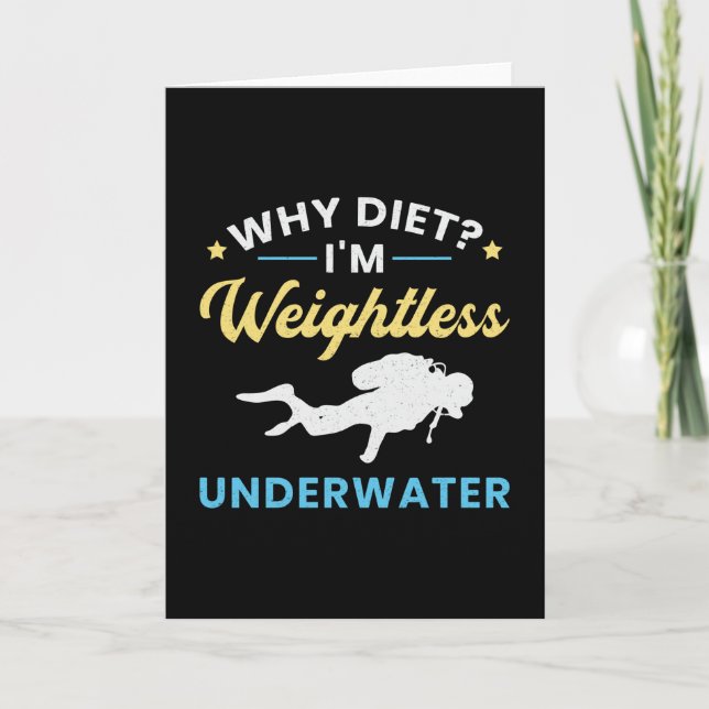 Cartão Mergulho submarino sem peso no oceano de mergulho (Frente)