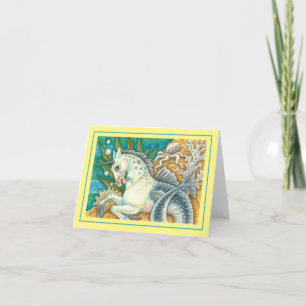 Cartão MERHORSE E OCTOPUS BRANCO, Vazio UNICORN FANTASY