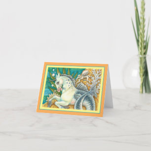 Cartão MERHORSE E OCTOPUS BRANCO, Vazio UNICORN FANTASY