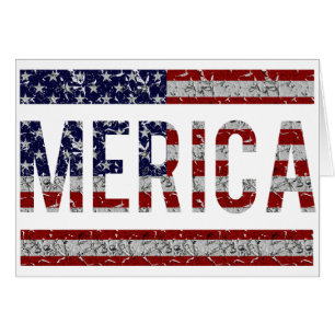 Cartão MERICA - Bandeira americana dos EUA do calão do