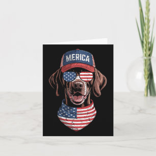 Cartão Merica Gsp Cão 4 De Julho Bandeira Americana Dos E