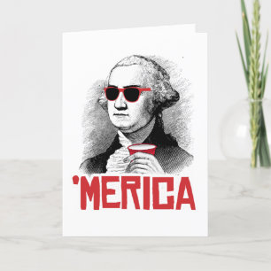 Cartão Merica Humor: George Washington Partido Americano