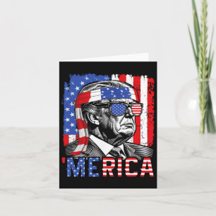 Cartão Merica Trump Feliz 4 De Julho Bandeira Americana E