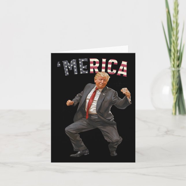 Cartão Merica Trump Happy 4 De Julho Bandeira Americana T (Frente)