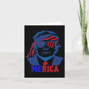 Cartão Merica Trump Happy 4 De Julho Bandeira Americana T