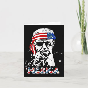 Cartão Merica Trump Happy 4 De Julho Bandeira Americana T