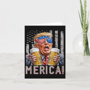 Cartão Merica Trump Sungs 4 De Julho Beer Drinki Engraçad