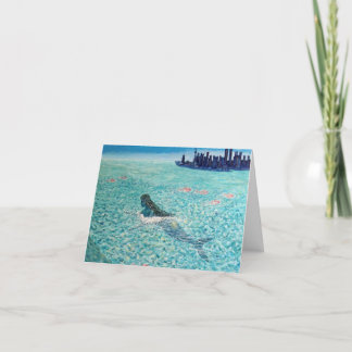 Cartão Mermaid against the Tide