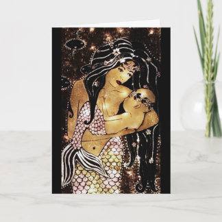 Cartão Mermaid and child Mothers Day Card