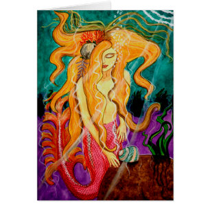 Cartão Mermaid Art - "Sanibel Siren" - por Carol Ochs