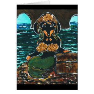 Cartão Mermaid Dachshund