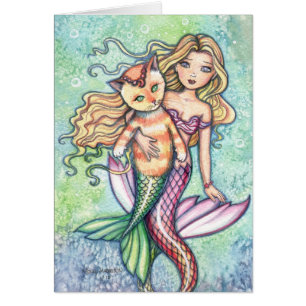 Cartão Mermaid Mercat Laranja