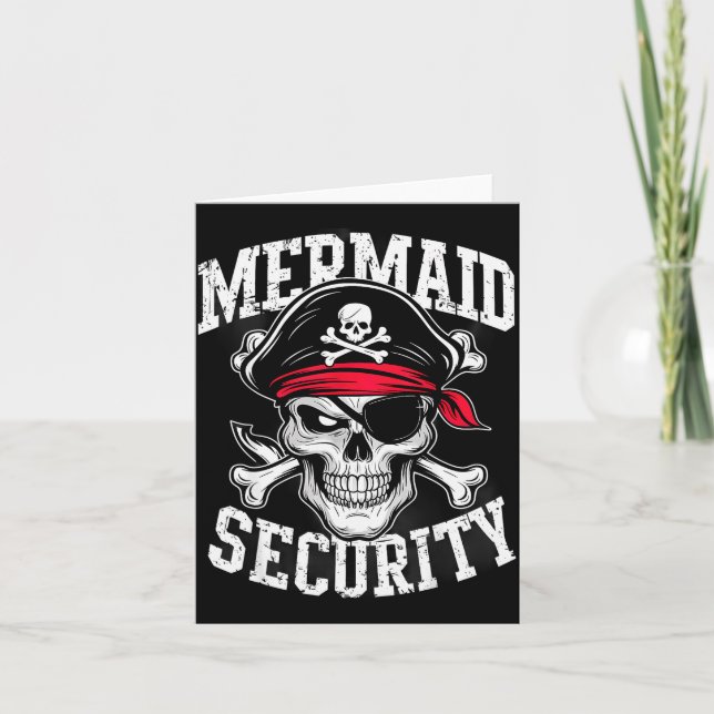 Cartão Mermaid Security Rate Dad Brother Halloween  (Frente)
