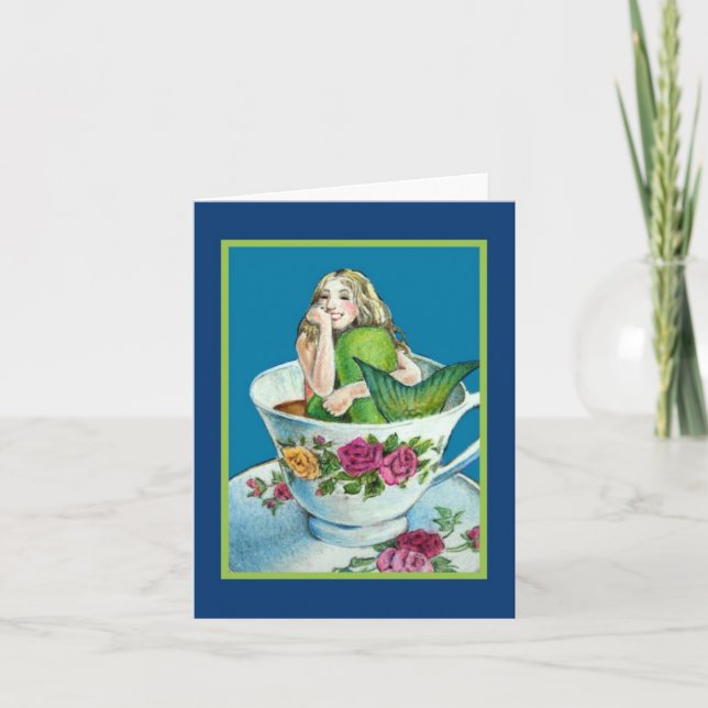 Cartão Mermaid Tea I Blank Note Card (Frente)