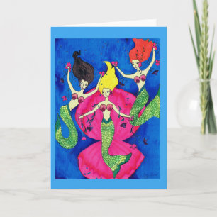 Cartão Mermaids Swimming Greeting Card