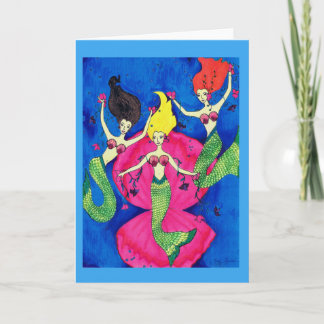 Cartão Mermaids Swimming Greeting Card