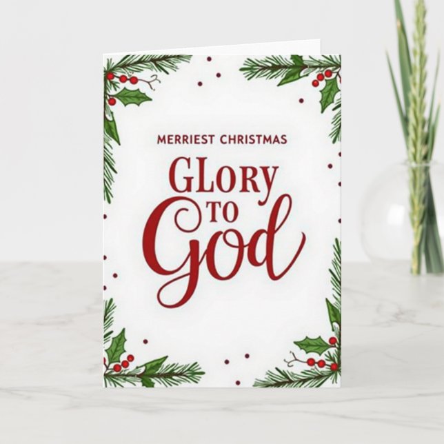 Cartão Merriest Christmas Glory To God Card (Frente)