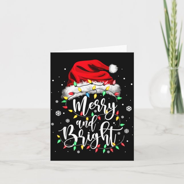 Cartão Merry And Bright Christmas Women Girls Cute Merry  (Frente)