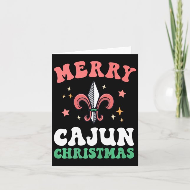 Cartão Merry Cajun Christmas Southern Louisiana Xmas New  (Frente)