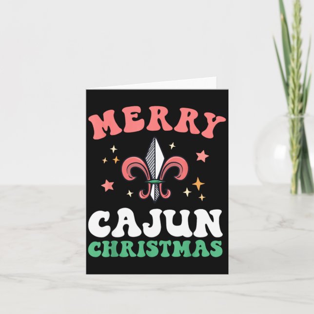 Cartão Merry Cajun Christmas Southern Louisiana Xmas New  (Frente)