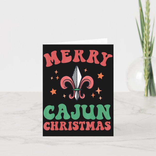 Cartão Merry Cajun Christmas Southern Louisiana Xmas New  (Frente)
