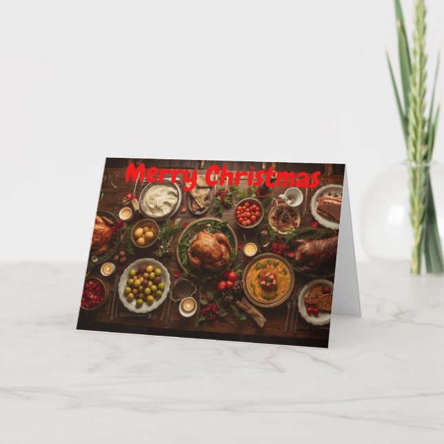 Cartão Merry Christmas. (Frente)