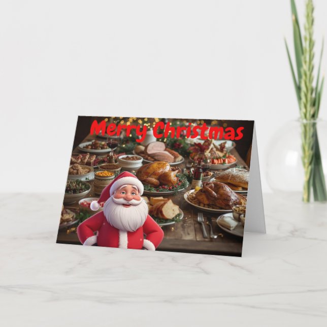 Cartão Merry Christmas. (Frente)