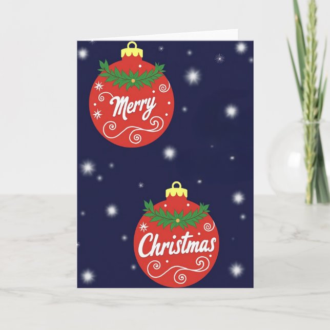 Cartão Merry Christmas (Frente)