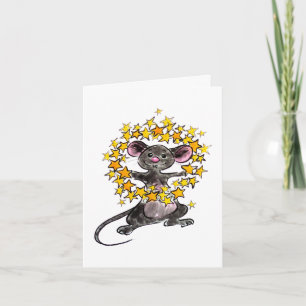 Cartão Merry Christmas and a Happy New Year Star Mouse