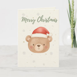 Cartão Merry Christmas Bear card