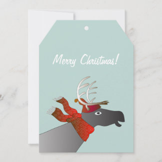 Cartão Merry Christmas Card Reindeer
