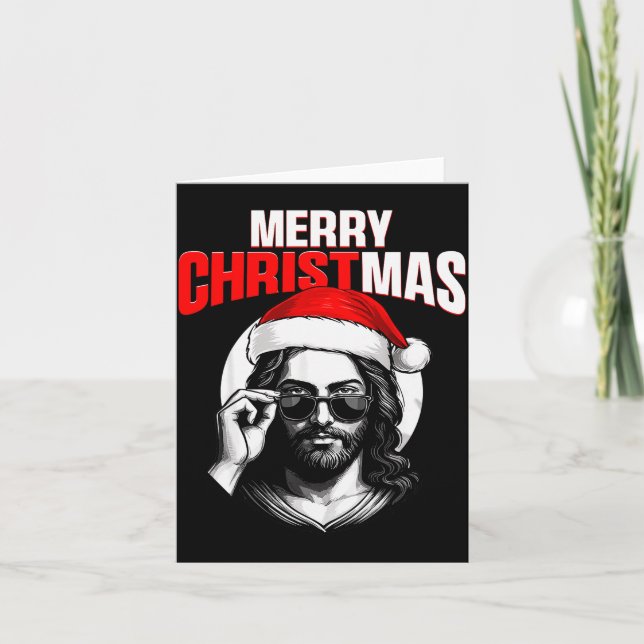 Cartão Merry Christmas Christian Jesus Pajamas Pjs Xmas M (Frente)