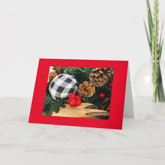 Cartão **MERRY CHRISTMAS** e "MUITO FELIZ ANO NOVO" (Frente)