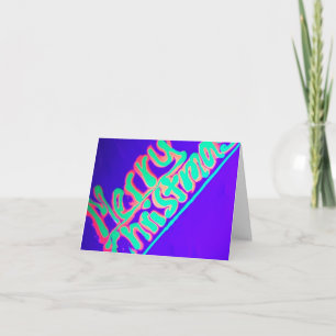 Cartão Merry Christmas Fluorescent card