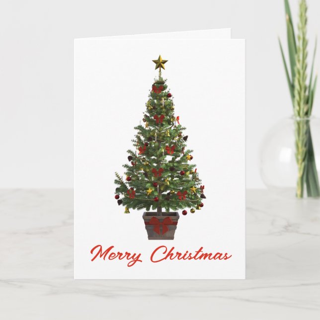 Cartão Merry Christmas. Folded Greeting Card (Frente)