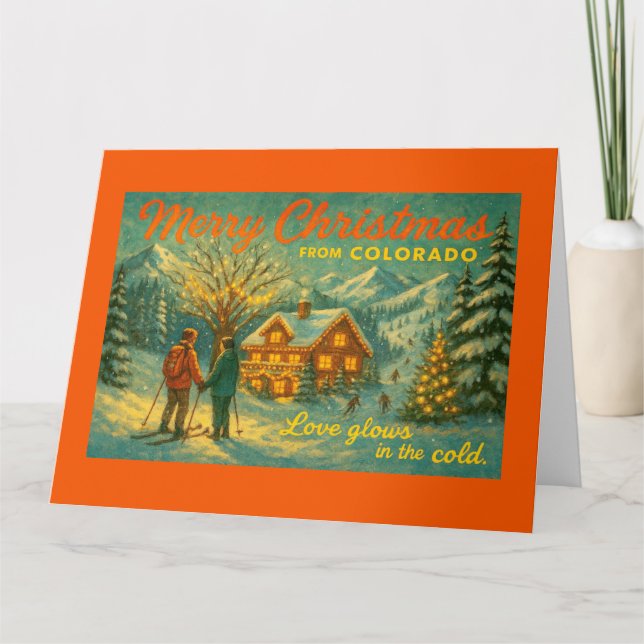 Cartão Merry Christmas from Colorado (Frente)